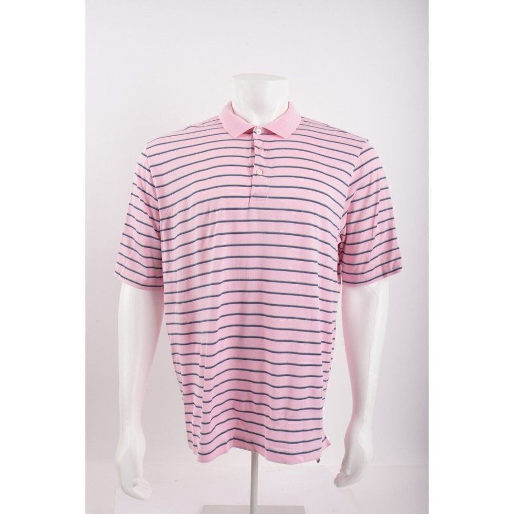 Polo Golf Ralph Lauren Mens Polo Shirt L Pink Blue Green Striped Pima cotton